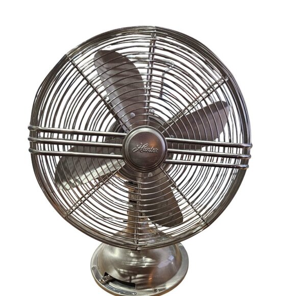 Hunter Other - Hunter Model 90408 Chrome 13" Table / Desk Fan - 13" 3-Speed - Retro